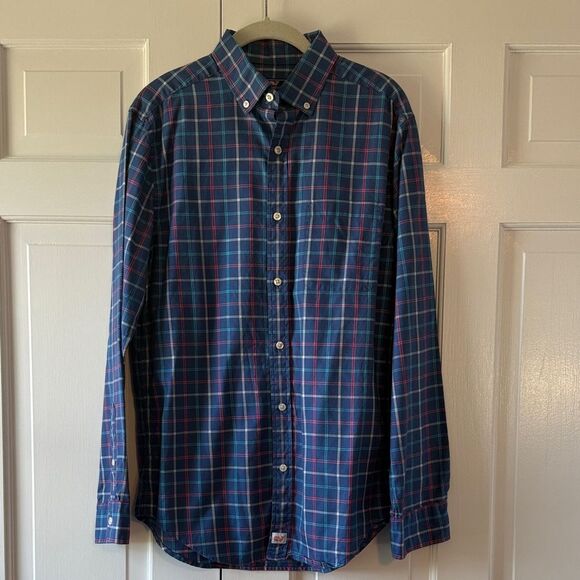 VINEYARD VINES BLUE RED WHITE CLASSIC FIT MURRAY SHIRT 100% COTTON MEN'S SMALL - Picture 2 of 8